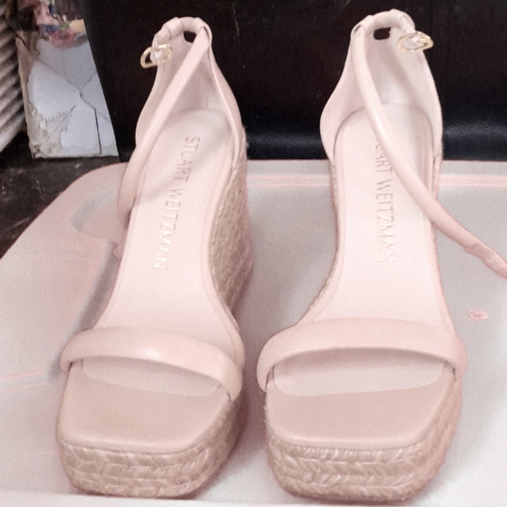 Stuart Weitzman Jean Espadrille Platform Wedge Sandal